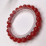 Red Agate 8mm Bead Bracelet Unisex Jewelry