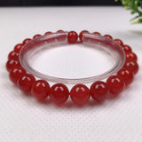 Red Agate 8mm Bead Bracelet Unisex Jewelry