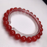 Red Agate 8mm Bead Bracelet Unisex Jewelry