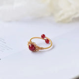 Red Agate Bangle 14K Filled Fairy Light Gift Women Healing Jewelry