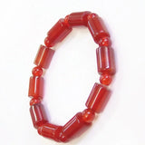 Red Agate Barrel Beads Bracelet for Women's Animal Year Joker Jewelry