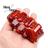 Red Agate Bracelet Charms Fine Jewelry Women Men Decorations Souvenir Gift