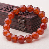 Red Agate Bracelet Single Circle Men Women Nation Wind Hand Decorate