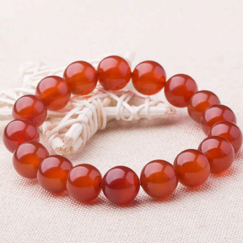 Red Agate Bracelet Single Circle Men Women Nation Wind Hand Decorate