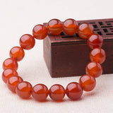 Red Agate Bracelet Single Circle Men Women Nation Wind Hand Decorate