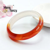 Red Agate Chalcedony Bracelet Charms Bangle