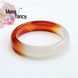 Red Agate Chalcedony Bracelet Charms Bangle
