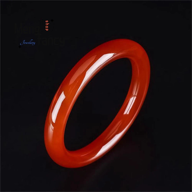 Red Agate Chalcedony Bracelet Charms Fine Jewelry Bangle