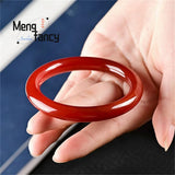 Red Agate Chalcedony Bracelet Charms Fine Jewelry Bangle