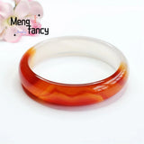 Red Agate Chalcedony Bracelet Charms Bangle