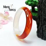 Red Agate Chalcedony Bracelet Charms Bangle