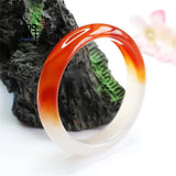 Red Agate Chalcedony Bracelet Charms Bangle