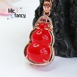 Red Agate Chalcedony Gourd Necklace Pendant