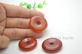 Red Agate Donut Pendant 30mm Round Circle Jewelry Findings 10pcs/lot