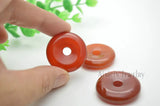 Red Agate Donut Pendant 30mm Round Circle Jewelry Findings 10pcs/lot