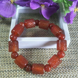 Red Agate Jade Bracelet Lucky Exorcise Evil Spirits Amulet