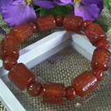 Red Agate Jade Bracelet Lucky Exorcise Evil Spirits Amulet