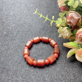 Red Agate Fret Bead Bracelet Jade Jewelry Lucky Amulet