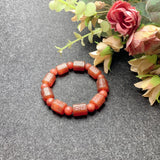 Red Agate Fret Bead Bracelet Jade Jewelry Lucky Amulet