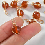 Red Agate Gemstone Bead Hand-wound Pendant for DIY Jewelry