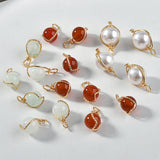 Red Agate Gemstone Bead Hand-wound Pendant for DIY Jewelry