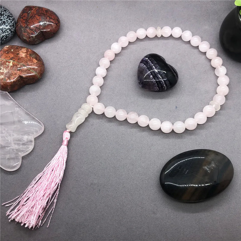 Red Agate Green Chalcedony Rose Quartz Opal Muslim Rosary