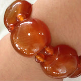 Red Agate Jade Bracelet Healing Gemstone Jewelry Carnelian Beads