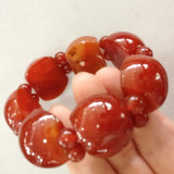 Red Agate Jade Bracelet Healing Gemstone Jewelry Carnelian Beads