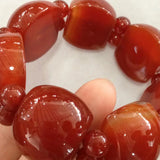 Red Agate Jade Bracelet Healing Gemstone Jewelry Carnelian Beads