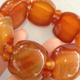 Red Agate Jade Bracelet Healing Gemstone Jewelry Carnelian Beads