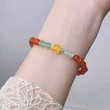Red Agate Jade Bracelets w/ Lucky Charm YBR1024