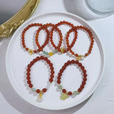 Red Agate Jade Bracelets w/ Lucky Charm YBR1024