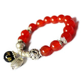 Red Agate Namo Amitabha Buddha Beads Bracelet Healing Jewelry
