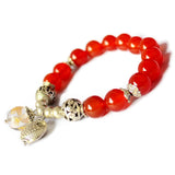 Red Agate Namo Amitabha Buddha Beads Bracelet Healing Jewelry