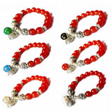 Red Agate Namo Amitabha Buddha Beads Bracelet Healing Jewelry