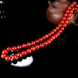 Natural Red Agate Necklace Women's Long Necklace Carnelian Necklace