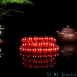 Natural Red Agate Necklace Women's Long Necklace Carnelian Necklace