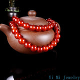 Natural Red Agate Necklace Women's Long Necklace Carnelian Necklace