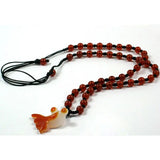 Natural Red Agate Gold-fish Pendant Necklace Jewelry