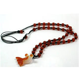 Natural Red Agate Gold-fish Pendant Necklace Jewelry