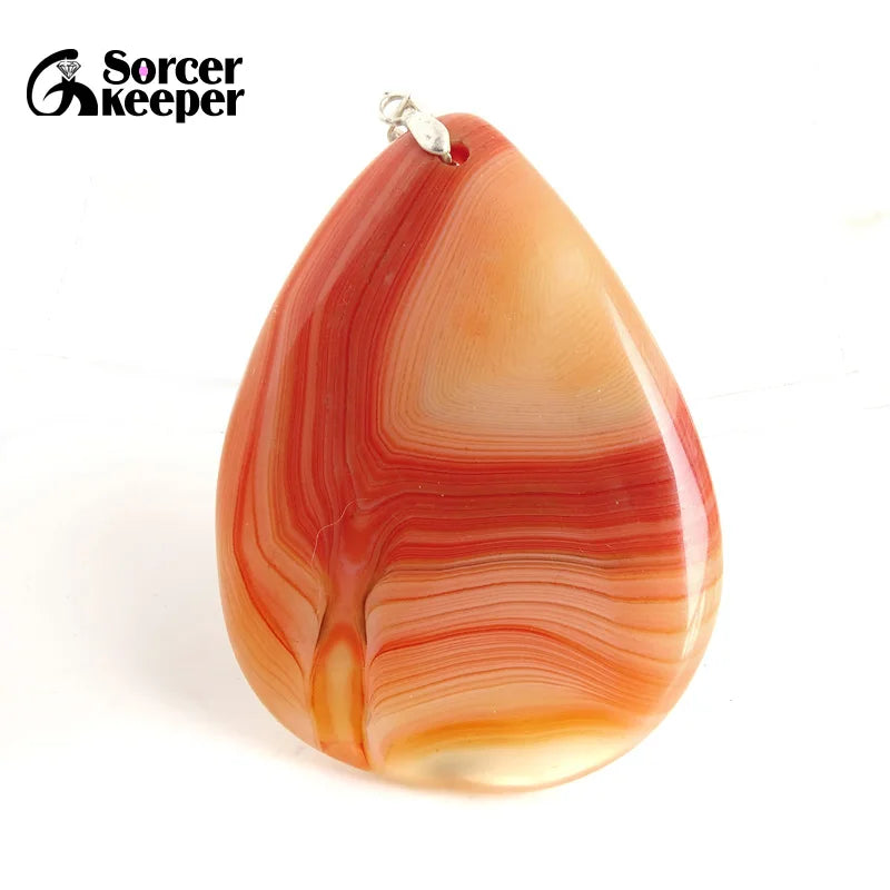 Red Agate Crystal Pendant for Women's Healing Jewelry