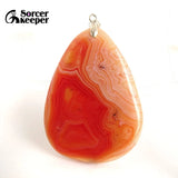 Red Agate Pendants Crystal Necklaces Healing Stone Beads