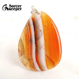 Red Agate Pendants Charms Necklaces Crystal Slice Healing Stone Beads