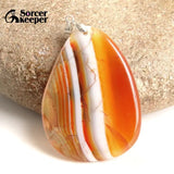 Red Agate Pendants Charms Necklaces Crystal Slice Healing Stone Beads