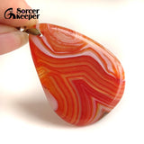 Natural Red Agate Pendant Charms Healing Reiki Stone Beads