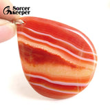 Red Agate Pendant Charm Brazil Healing Reiki Stone Beads