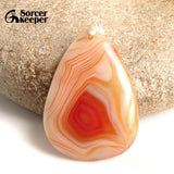 Red Agate Pendants Crystal Necklaces Healing Stone Beads