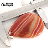 Red Agate Pendant Charm Brazil Healing Reiki Stone Beads
