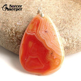 Red Agate Pendants Crystal Necklaces Healing Stone Beads