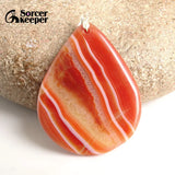 Red Agate Pendant Charm Brazil Healing Reiki Stone Beads